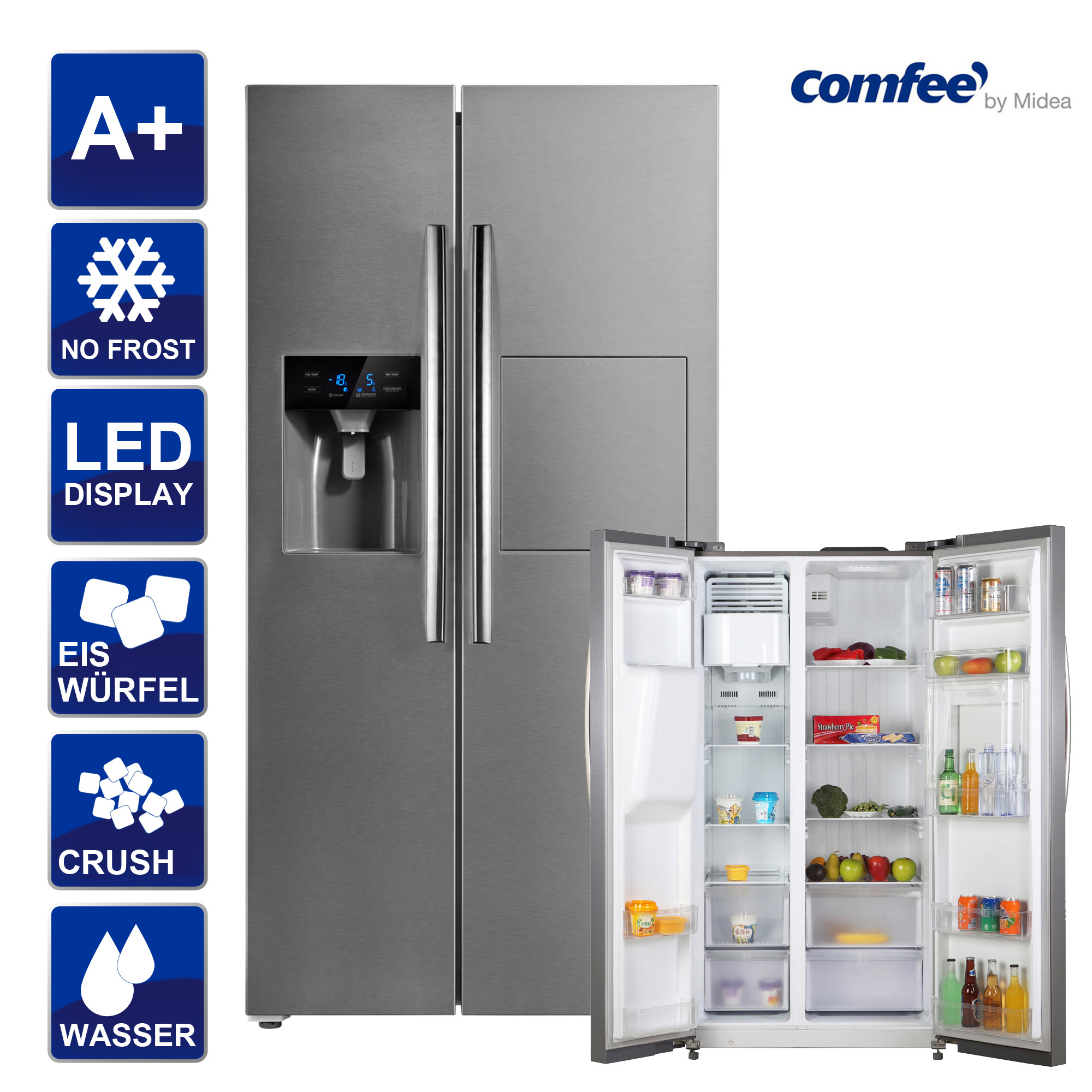 Tischkühlschrank Abtauautomatik 47 cm Breite weiß 41 dB 93 L Comfee  RCD132WH1 | eBay